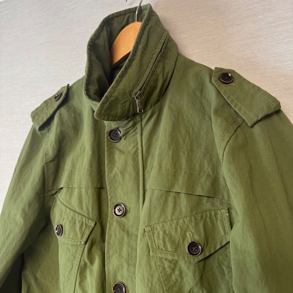 Banana Republic Heritage Stadium Jacket Mens Medium Green Military Field 932524 - Picture 4 of 8